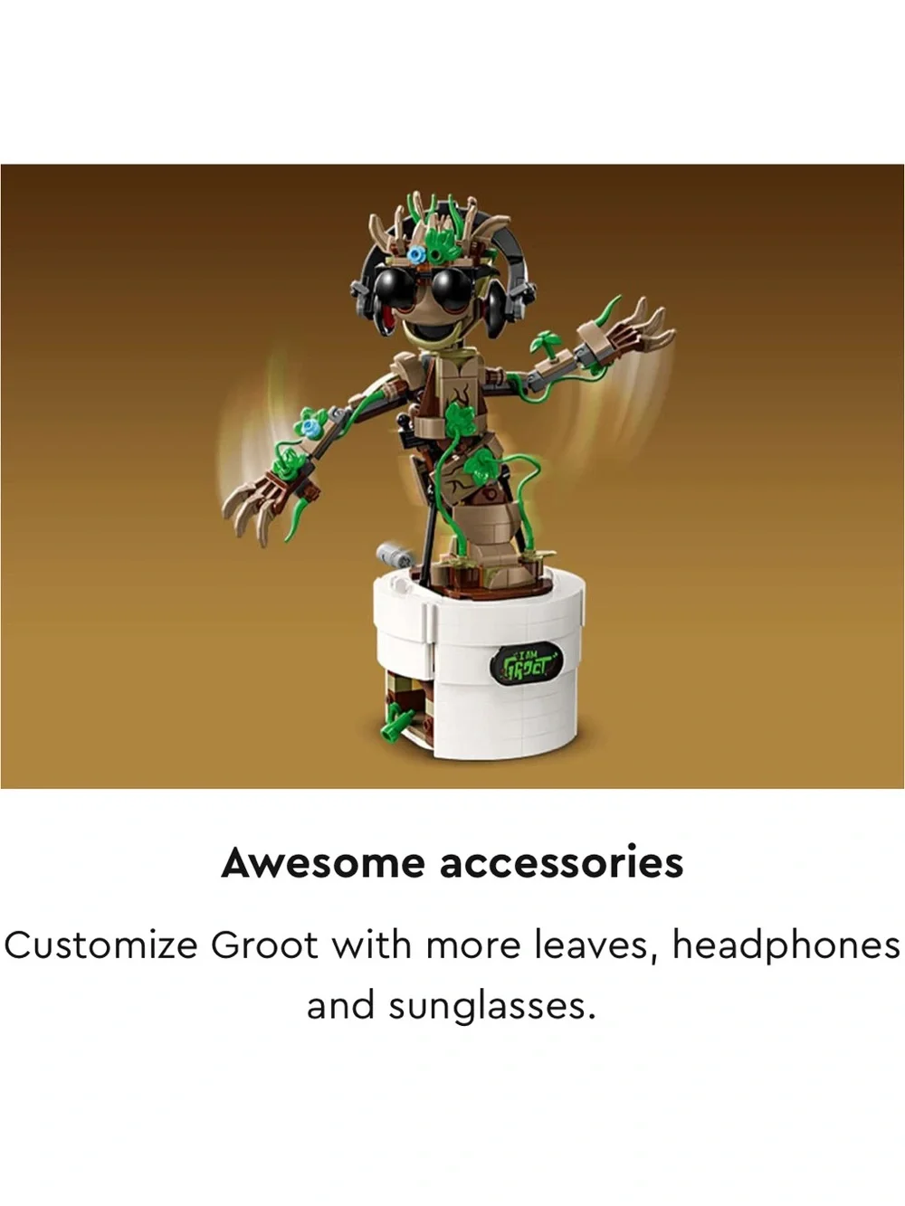 LEGO Marvel Dancing Groot Guardians of the Galaxy Interactive Set 76297